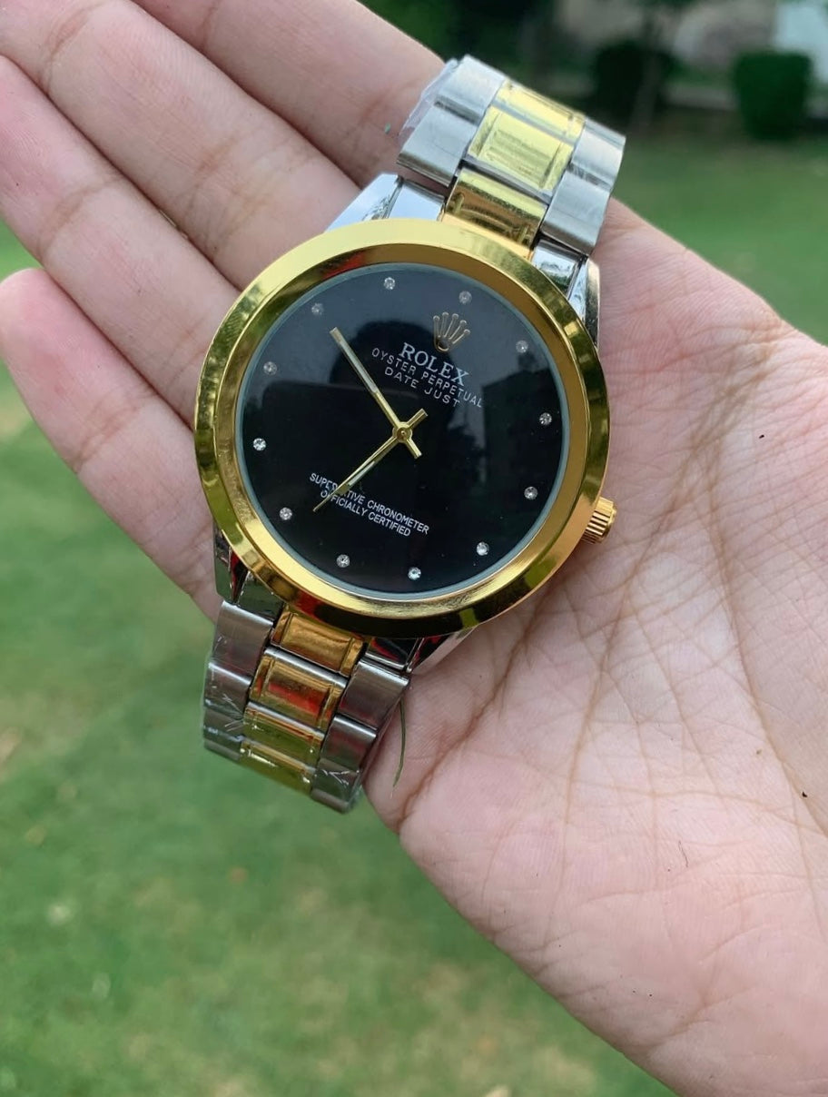 Rolex style oyster perpetual classic watch for mens