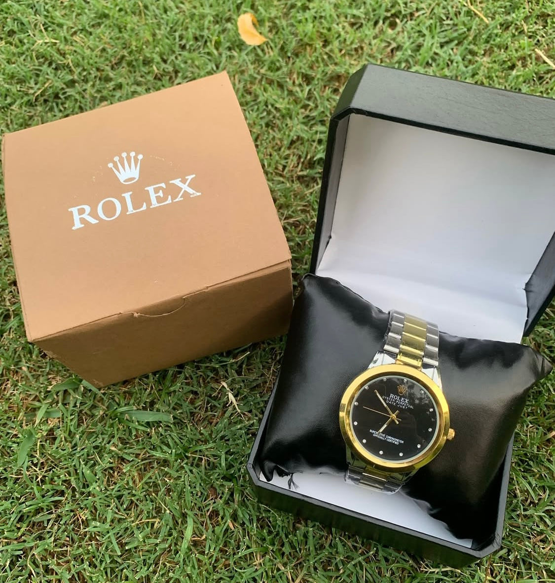 Rolex style oyster perpetual classic watch for mens